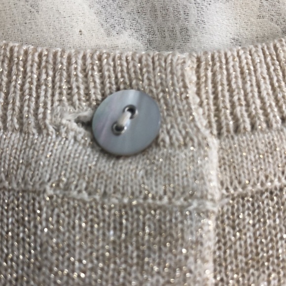 Anthropologie Knitted & Knotted Gold Lace Back Cardigan Large - Picture 12 of 12